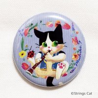 缶バッジ　Strings Cat　クラリネット　◇ゆうパケット発送可