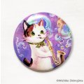 缶バッジ　Strings Cat　サックス　◇ゆうパケット発送可