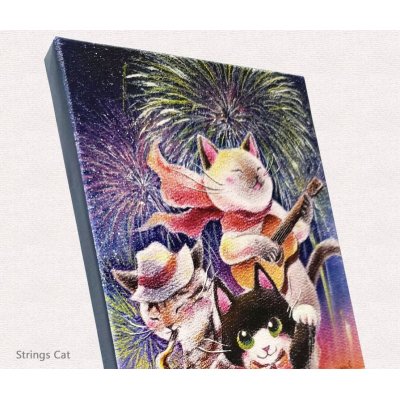 画像3: ジグレー絵画　Strings Cat「アップビート・サマー」　SM号