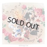 タオルハンカチ　Strings Cat「ねこのオーケストラ」　◇ゆうパケット発送可