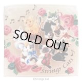 タオルハンカチ　Strings Cat「ねこのオーケストラ」　◇ゆうパケット発送可
