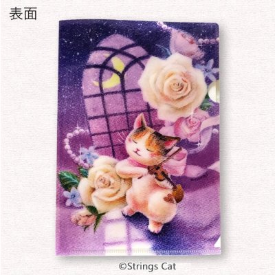 画像1: A5クリアファイル　Strings Cat「アリア」　◇ゆうパケット発送可