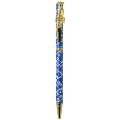 画像1: スワロフスキーボールペン　トランペット　ブルー　◇ゆうパケット発送可