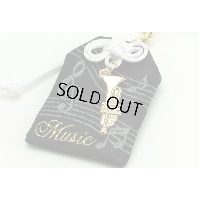 画像2: 音楽おまもり　トランペット　楽器チャーム付き　◇ゆうパケット発送可