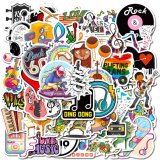 輸入シール　50枚　音楽7　◇ゆうパケット発送可