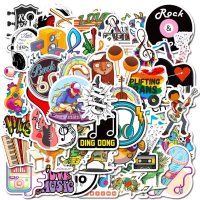 輸入シール　50枚　音楽7　◇ゆうパケット発送可