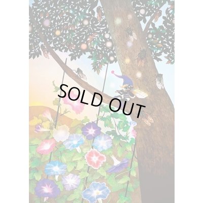 画像1: ジグソーパズル　朝顔　夏蝉　藤城清治　500ピース　※在庫限り　※ご購入1個につき250ポイント付与(会員登録要)