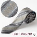 Quit Running　ウォッシャブルネクタイ　トランペット　ストライプ　◇ゆうパケット発送可
