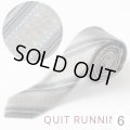 Quit Running　ウォッシャブルネクタイ　トランペット　ストライプ　※在庫限り　※ご購入1個につき220ポイント付与(会員登録要)　◇ゆうパケット発送可