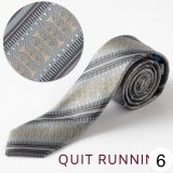 Quit Running　ウォッシャブルネクタイ　トランペット　ストライプ　◇ゆうパケット発送可