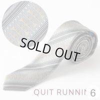 Quit Running　ウォッシャブルネクタイ　トランペット　ストライプ　◇ゆうパケット発送可
