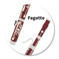 楽器缶バッジ　ファゴット　◇ゆうパケット発送可