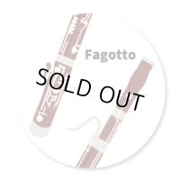 楽器缶バッジ　ファゴット　◇ゆうパケット発送可