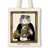 SomeMusicDesign　クラシックキャットトートバッグ　ホルン