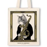 SomeMusicDesign　クラシックキャットトートバッグ　サックス