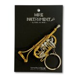 SomeMusicDesign　楽器ワイヤーキーホルダー　ロータリートランペット