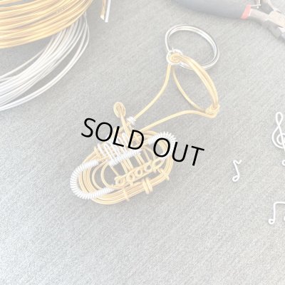 画像1: SomeMusicDesign　楽器ワイヤーキーホルダー　ロータリーチューバ