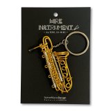 SomeMusicDesign　楽器ワイヤーキーホルダー　バリトンサックス