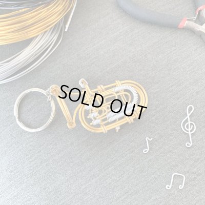 画像2: SomeMusicDesign　楽器ワイヤーキーホルダー　ユーフォニアム