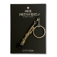 SomeMusicDesign　楽器ワイヤーキーホルダー　オーボエ