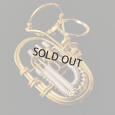 画像2: SomeMusicDesign　楽器ワイヤーキーホルダー　チューバ