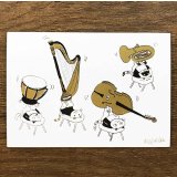 SomeMusicDesign　音楽サーカスはがき　足芸　◇ゆうパケット発送可