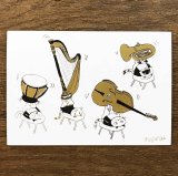 SomeMusicDesign　音楽サーカスはがき　足芸　◇ゆうパケット発送可