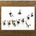 画像1: SomeMusicDesign　音楽サーカスはがき　綱渡り　◇ゆうパケット発送可 (1)