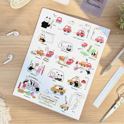 画像2: SomeMusicDesign　A4楽譜フォルダ　交通の音楽用語　30ポケット　◇ゆうパケット発送可