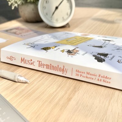 画像3: SomeMusicDesign　A4楽譜フォルダ　猫の音楽用語　30ポケット　◇ゆうパケット発送可