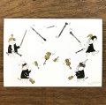 SomeMusicDesign　音楽サーカスはがき　ジャグリング　◇ゆうパケット発送可