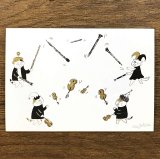 SomeMusicDesign　音楽サーカスはがき　ジャグリング　◇ゆうパケット発送可