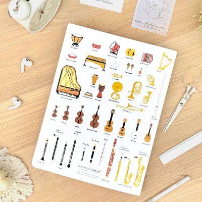 画像2: SomeMusicDesign　A4楽譜フォルダ　ピクセルのクラシック音楽　30ポケット　◇ゆうパケット発送可