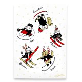 SomeMusicDesign　クラシックキャット四季はがき　冬　木管　◇ゆうパケット発送可