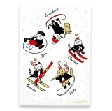 SomeMusicDesign　クラシックキャット四季はがき　冬　木管　◇ゆうパケット発送可