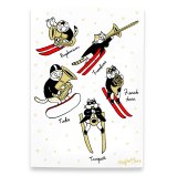 SomeMusicDesign　クラシックキャット四季はがき　冬　金管　◇ゆうパケット発送可