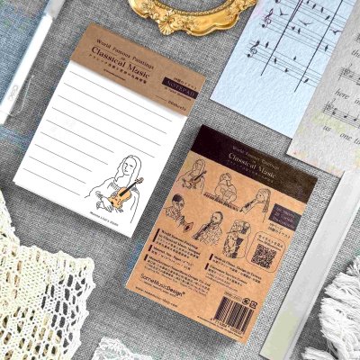 画像4: SomeMusicDesign　メモ帳　名画とクラシック音楽　60枚　◇ゆうパケット発送可