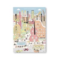 SomeMusicDesign　横罫線ノート　音楽都市　64ページ　◇ゆうパケット発送可
