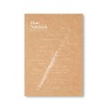 SomeMusicDesign　クラフト表紙罫線ノート　フルート　80ページ　◇ゆうパケット発送可