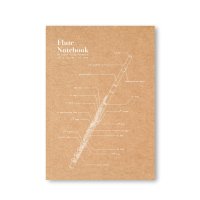 SomeMusicDesign　クラフト表紙罫線ノート　フルート　80ページ　◇ゆうパケット発送可