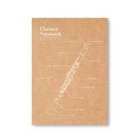 SomeMusicDesign　クラフト表紙罫線ノート　クラリネット　80ページ　◇ゆうパケット発送可