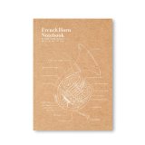 SomeMusicDesign　クラフト表紙罫線ノート　ホルン　80ページ　◇ゆうパケット発送可