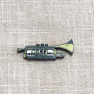 画像1: 木製ボタン　アトリエ ボヌール ドゥ ジュール　トランペット　◇ゆうパケット発送可
