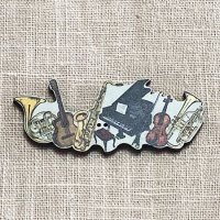 木製ボタン アトリエ ボヌール ドゥ ジュール 楽器 ◇ゆうパケット発送可