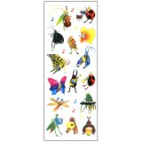 ラメ入りシール　虫のオーケストラ　◇ゆうパケット発送可