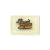 くるみブローチ　ワンとクラリネット　◇ゆうパケット発送可