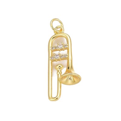 画像1: チャーム　トロンボーン　丸カン付き　◇ゆうパケット発送可