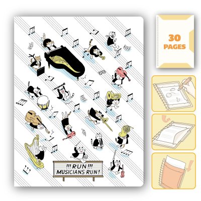 画像4: SomeMusicDesign　楽譜ファイル　走れ！音楽家　15枚(30ページ)