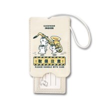 SomeMusicDesign　音楽ラゲッジタグ　サクソフォン　◇ゆうパケット発送可