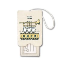 SomeMusicDesign　音楽ラゲッジタグ　トランペット　◇ゆうパケット発送可